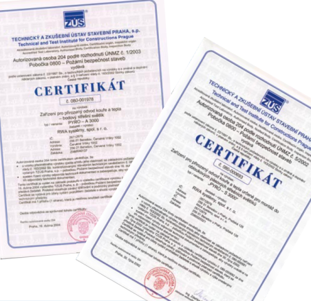 Certifikáty - Technický a zkušební ústav stavební Praha